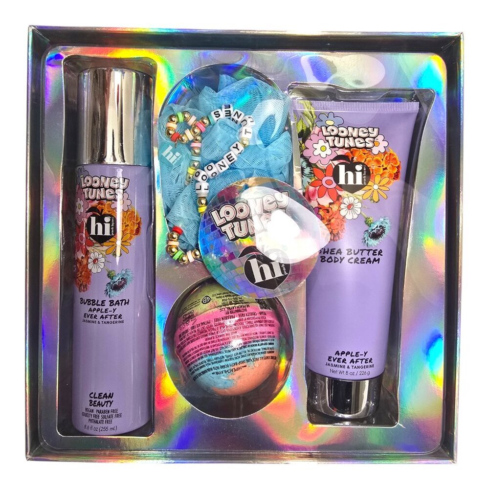 Bath Set Teens & Adults Suds & Soak Hi Peach Layne Set 4 Pc Deluxe Looney Tunes - Picture 4 of 8